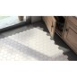 Carrelage hexagone Eqxscale 21767 blanc mat 11.6x10.1cm pour le sol et le mur