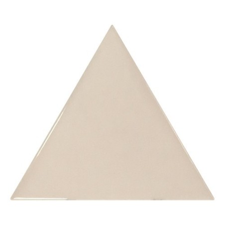 Faience  triangle Eqxtriangle beige brillant 10.8x12.4cm pour le mur