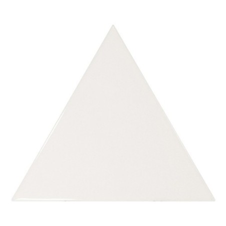 Faience  triangle Equipetriangle blanc brillant 10.8x12.4cm