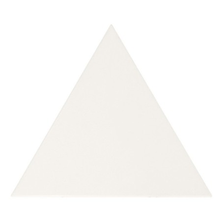 Faience  triangle Equipetriangle blanc mat 10.8x12.4cm