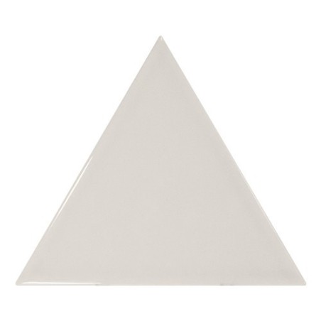 Faience  triangle Equipetriangle gris clair brillant 10.8x12.4cm