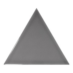 Faience triangle Eqxtriangle gris foncé brillant 10.8x12.4cm pour le mur