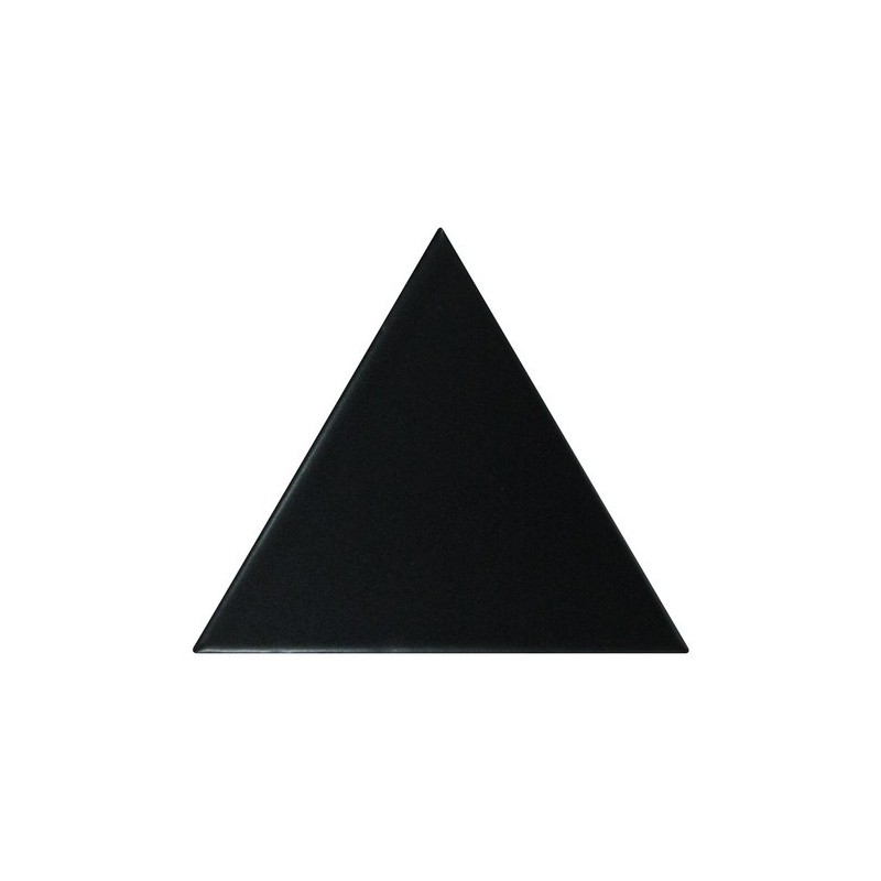 Faience triangle Eqxtriangle noir mat 10.8x12.4cm pour le mur