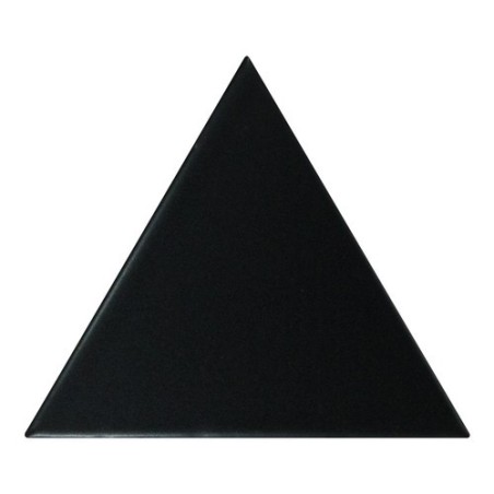 Faience  triangle Equipetriangle noir mat 10.8x12.4cm