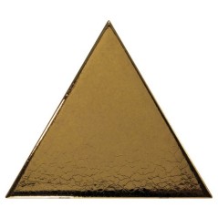 Faience salle de bain triangle Eqxtriangle métal doré brillant 10.8x12.4cm pour le mur