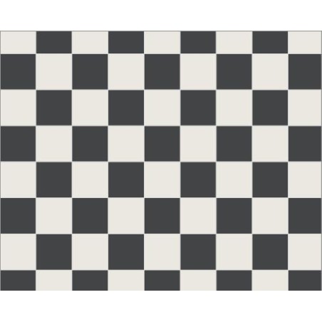 Mosaique W damier blanc et noir de 5x5cm en plaque de 31.8x31.8cm