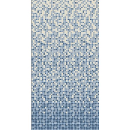 Mosaique en grès cérame fin vitrifié W dégradé du blanc au bleu nuit de 2x2cm en plaque de 30.8x30.8cm