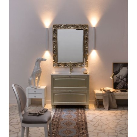 Ensemble de salle de bains AC21 avec un meuble, un miroir et un petit meuble