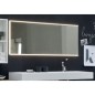 Miroir salle de bain, lumineux, contemporain, rectangulaire, horizontal 150x60x3cm avec led frontal 3 cotés, compx icon 4019