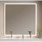 Miroir lumineux salle de bain, contemporain, carré, 120x120x3cm avec led frontal 4 cotés compx enter 4053