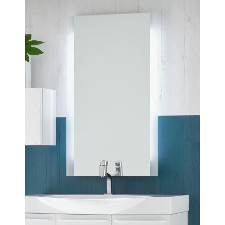 Miroir moderne salle de bain lumineux, 60x100x5cm avec éclairage sur les cotés, comp skip