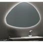 Miroir contemporain salle de bain, ovale 111.8x80x2.6cm sans éclairage, compx rock3 4143