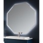 Miroir salle de bain, moderne, hexagonal 120x120x3cm sans éclairage, compx polygon3 4042.