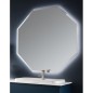 Miroir contemporain, salle de bain, hexagonal 85x85x3cm sans éclairage, compx polygon4 4043.