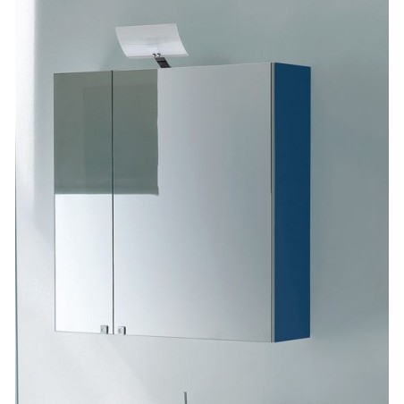Miroir armoire salle de bain contemporain 70x75x20.8cm, 2 portes, laqué blanc mat, sans éclairage,  comp simply 4643.