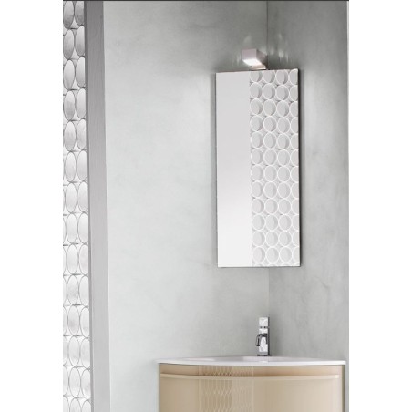 Miroir armoire salle de bain contemporaine angle 24.5x75x24.5cm, 1 porte G/D, sans eclairage, compx plus P207.