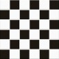 Mosaique damier noir et blanc matpetit format  5X5X0.7cm sur trame VOX interni contemporain