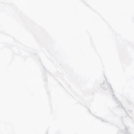Carrelage imitation marbre émaillé blanc veiné de gris brillant 60.8x60.8cm, non rectifié, géoxtrevi