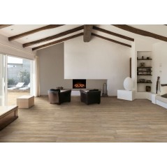 Carrelage plancher en bois de chêne cérusé beige large, sol et mur, sans noeud, 30x120cm rectifié,  progcarinzia miele