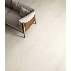 Carrelage imitation parquet bois moderne sans noeud blanc mat, sol et mur, 20x120cm rectifié,  santapwood blanc