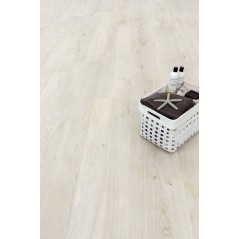 Carrelage imitation parquet moderne sans noeud blanc, sol et mur, 20x120cm rectifié,  santapwood blanc