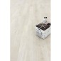 Carrelage imitation parquet contemporain sans noeud blanc mat design, grande longueur 30x180cm rectifié,  santapwood blanc