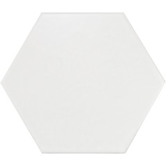 Carrelage hexagone Eqx hexatile blanc mat 17.5x20cm