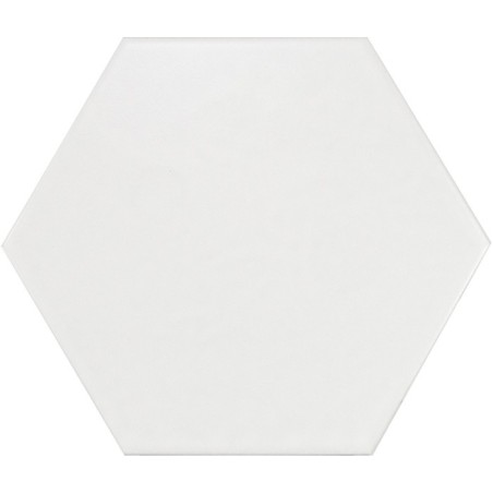 Carrelage hexagone Eqx hexatile blanc mat 17.5x20cm