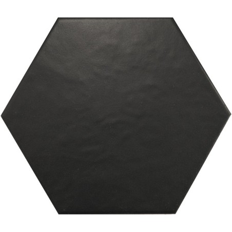 Carrelage hexagone eqx hexatile noir mat 17.5x20cm
