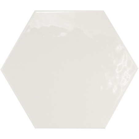 Faience hexagone eqx hexatile blanc brillant 17.5x20cm