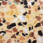 Carrelage ciment terrazzo véritable granito CARPP03 40x40x1.2cm fond jaune mat ou brillant