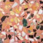 Carrelage ciment terrazzo véritable granito brillant ou mat CARPP10 40x40x1.2cm fond rouge