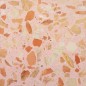 Carrelage ciment terrazzo véritable granito mat ou brillant CARPP13 40x40x1.2cm fond rose