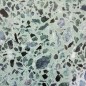 Carrelage ciment terrazzo véritable granito mat ou brillant CARPP17 40x40x1.2cm fond vert