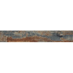 Carrelage imitation plancher en bois peint usé dénuancé gris, marron, bleu, beige15x120cm rectifié, sol et mur, santacolor navy