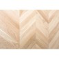 Parquet chêne massif  français  point de hongrie, brossé aspect bois brut huilé,  premier choix , ép : 10mm HxBABB