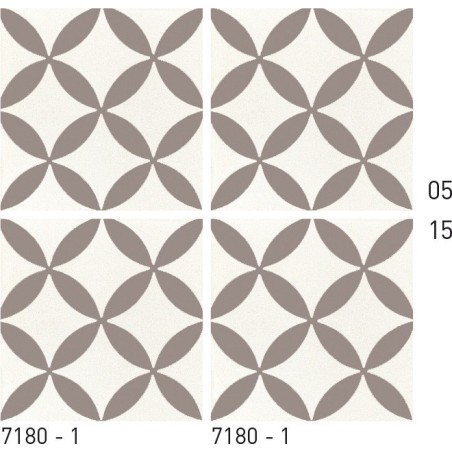 Carreau ciment véritable décor géométrique 7180-1  20x20cm