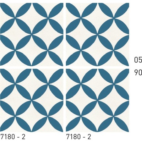 Carreau ciment véritable décor géométrique 7180-2  20x20cm