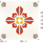 Carrelage ciment véritable décor fleur 780-2  20x20cm