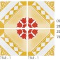 Carrelage ciment véritable décor arabesque 7140-1  20x20cm