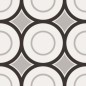 Carrelage patchwork 05 noir et blanc imitation carreau ciment 20x20X1cm rectifié, R10 santa