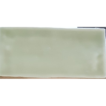 Carrelage imitation zellige DT handmade vert olive 7.5x15cm