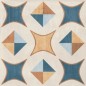 Carrelage patchwork 04 couleur imitation carreau ciment ancien bleu  20x20x1cm rectifié dans la cuisine, R10 santa