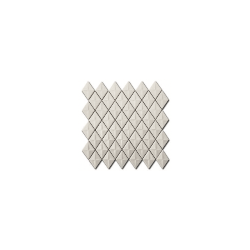 Mosaique losange gemme Dif creme brillant sur trame 28.3x28.3x0.5cm