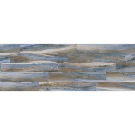 Carrelage salon, effet parquet bois bleu moderne mat, sol et mur, 20x120cm,  savamazonia bleu