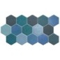 Carrelage hexagone realhex aquamarine 26.5x51cm antidérapant R10