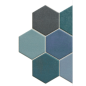 Carrelage hexagone realhex aquamarine 26.5x51cm antidérapant R10