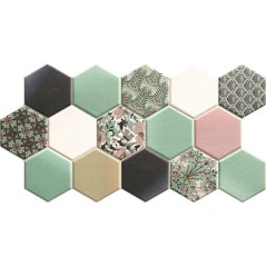 Carrelage hexagone realhex nouveau vert 26.5x51cm