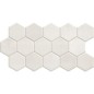 Carrelage hexagone  blanc mat et noir mat 26.5x51cm realhex snow et black 26.5x51cm