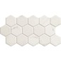 Carrelage hexagone 26.5x51cm imitation marbre blanc mat realhex calata